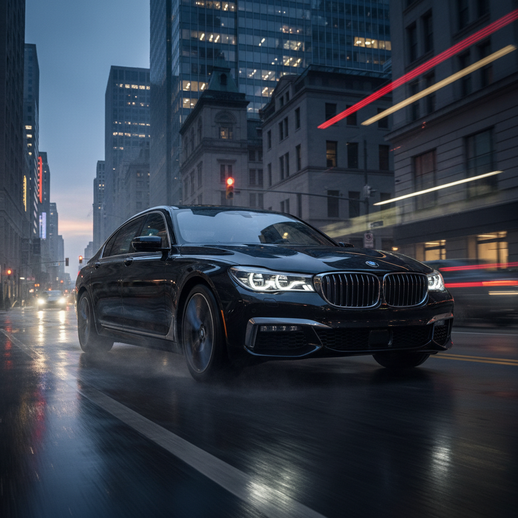 Black BMW 530i luxury vehicle